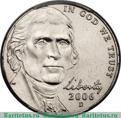 5 центов (cents) 2006 года D США