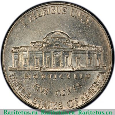 Реверс монеты 5 центов (cents) 2007 года D США
