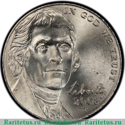 5 центов (cents) 2008 года P США