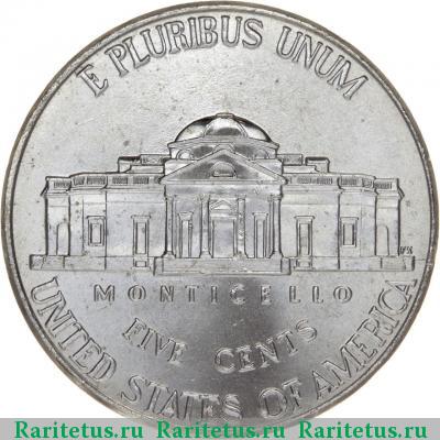 Реверс монеты 5 центов (cents) 2009 года P США