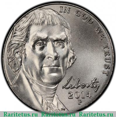 5 центов (cents) 2014 года P США