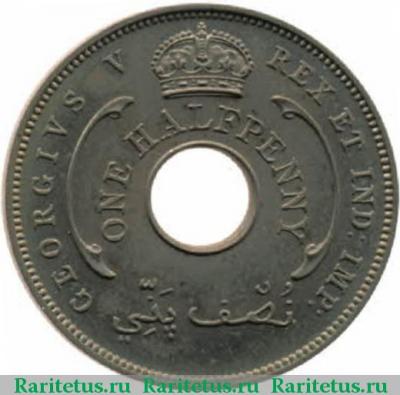 1/2 пенни (penny) 1935 года   Британская Западная Африка