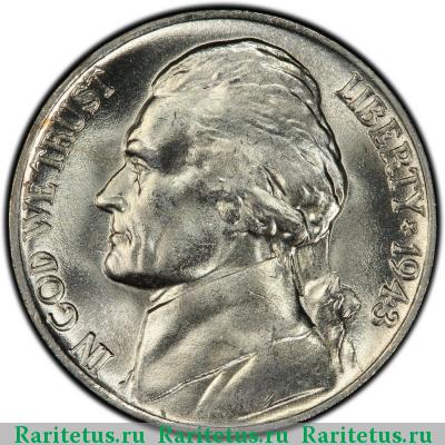 5 центов (cents) 1943 года P США США