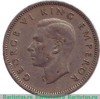6 пенсов (pence) 1947 года   Новая Зеландия