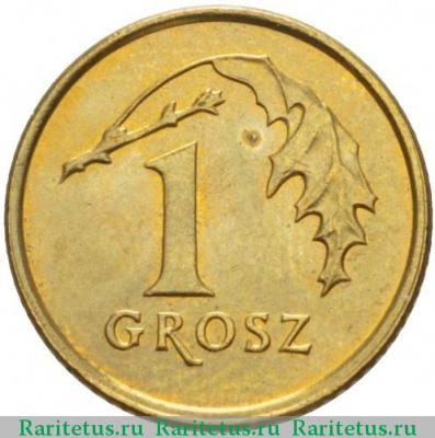 Реверс монеты 1 грош (grosz) 2007 года   Польша