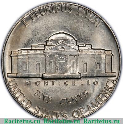 Реверс монеты 5 центов (cents) 1976 года D США