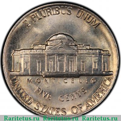 Реверс монеты 5 центов (cents) 1983 года P США