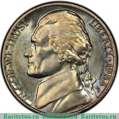 5 центов (cents) 1984 года P США