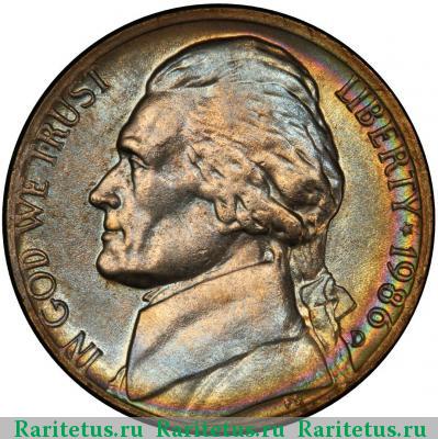 5 центов (cents) 1986 года D США