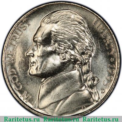 5 центов (cents) 1993 года D США