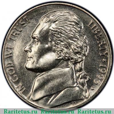 5 центов (cents) 1995 года D США