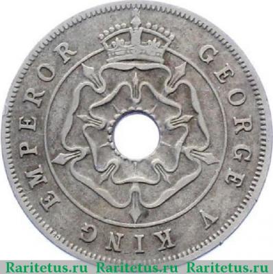 1 пенни (penny) 1936 года   Южная Родезия