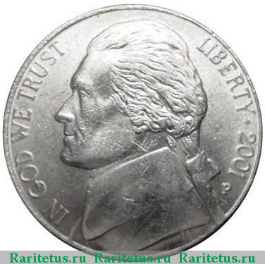 5 центов (cents) 2001 года P США