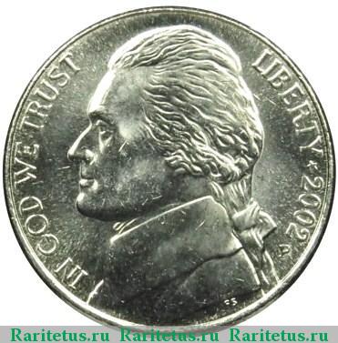 5 центов (cents) 2002 года P США