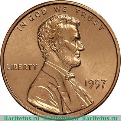 1 цент (cent) 1997 года  США