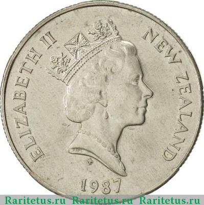 5 центов (cents) 1987 года   Новая Зеландия