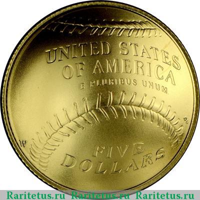 Реверс монеты 5 долларов (dollars) 2014 года W США