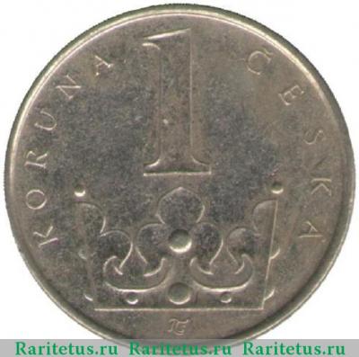 Реверс монеты 1 крона (crown) 2012 года   Чехия