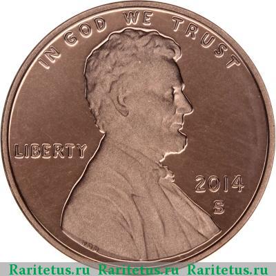 1 цент (cent) 2014 года S США proof