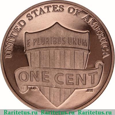 Реверс монеты 1 цент (cent) 2014 года S США proof