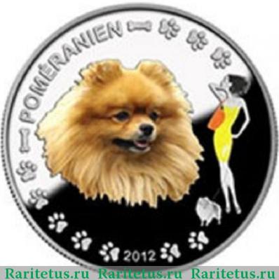 Реверс монеты 1000 франков (francs) 2012 года  собака Бенин proof