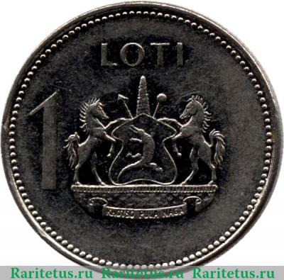 Реверс монеты 1 лоти (loti) 1998 года   Лесото