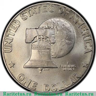 Реверс монеты 1 доллар (dollar) 1976 года S США