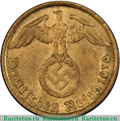 5 рейхспфеннигов (reichspfennig) 1939 года  