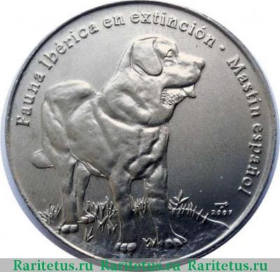 Реверс монеты 1 песо (peso) 2007 года  собака Куба
