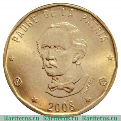 1 песо (peso) 2008 года   Доминикана