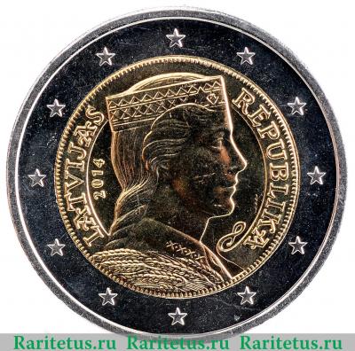 2 евро (euro) 2014 года   Латвия
