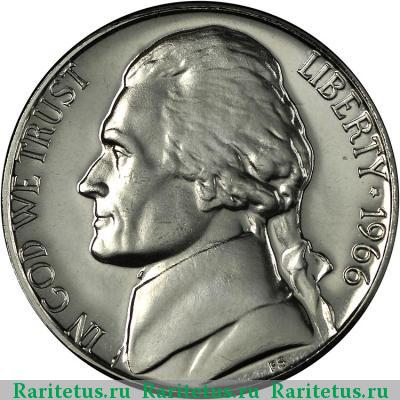 5 центов (cents) 1966 года  США