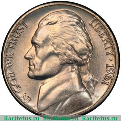 5 центов (cents) 1961 года D США