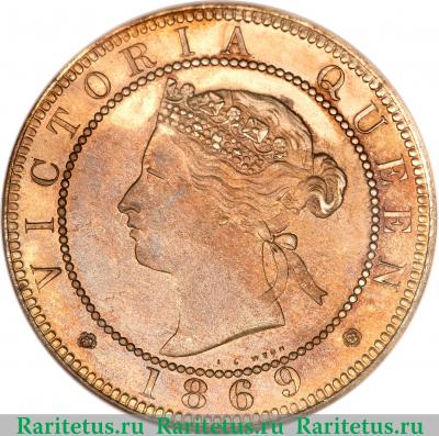 1 пенни (penny) 1869 года   Ямайка