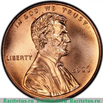 1 цент (cent) 2006 года  США