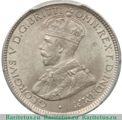 6 пенсов (pence) 1920 года  серебро Британская Западная Африка