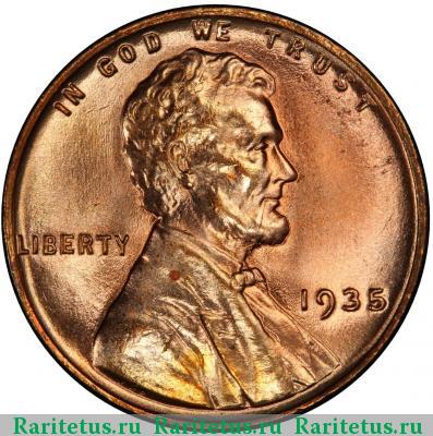 1 цент (cent) 1935 года  США
