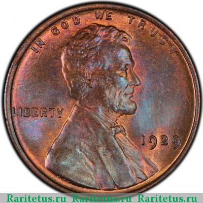 1 цент (cent) 1929 года  США США