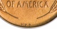 Деталь монеты 1 цент (cent) 1909 года  пшеничный цент США
