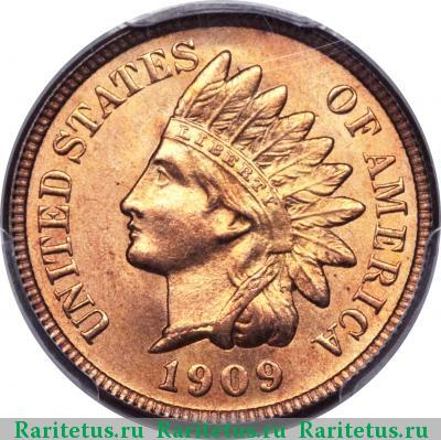 1 цент (cent) 1909 года  индеец США