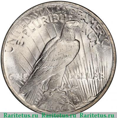 Реверс монеты 1 доллар (dollar) 1923 года  США