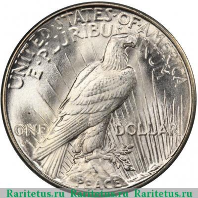 Реверс монеты 1 доллар (dollar) 1934 года D США