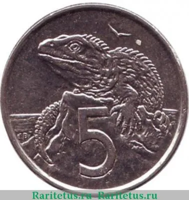 Реверс монеты 5 центов (cents) 2002 года   Новая Зеландия