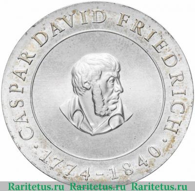 Реверс монеты 10 марок (mark) 1974 года  Фридрих Германия (ГДР)
