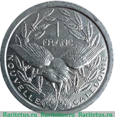 Реверс монеты 1 франк (franc) 2009 года   Новая Каледония