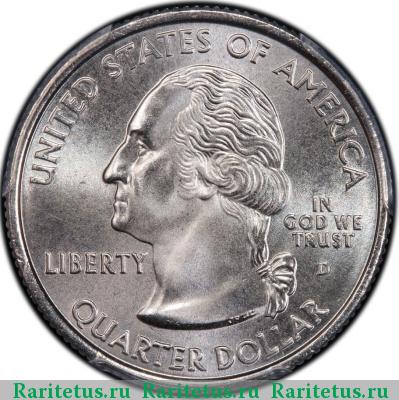 25 центов (квотер, 1/4 доллара, quarter dollar) 2004 года D США
