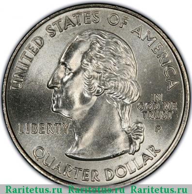25 центов (квотер, 1/4 доллара, quarter dollar) 2007 года P Монтана США