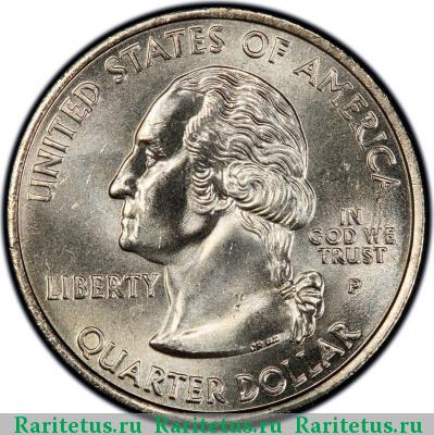 25 центов (квотер, 1/4 доллара, quarter dollar) 2008 года P Аризона США