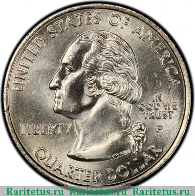 25 центов (квотер, 1/4 доллара, quarter dollar) 2008 года P Аризона США