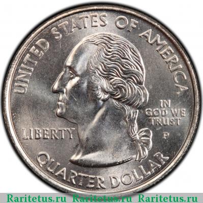 25 центов (квотер, 1/4 доллара, quarter dollar) 2008 года P Аляска США